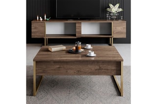 Meuble TV 2 abattants - 180 x 50 x 30 cm