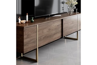 Meuble TV 2 abattants - 180 x 50 x 30 cm