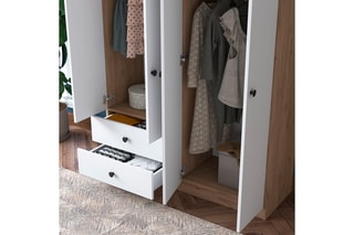 Armoire 4 portes - 120 x 42,5 x 170 cm