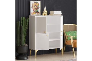 Meuble de rangement 4 portes Celina - 90 x 115 x 35 cm