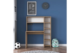 Bureau avec étagères Hanna - 113,2 x 141,8 x 20 cm
