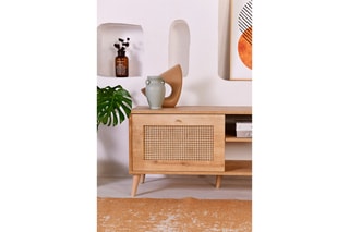 Meuble TV 2 abattants - 180 x 55 x 41 cm