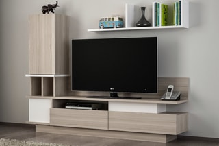 Meuble TV avec étagère Como - 149 x 171 x 31 cm