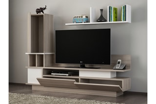 Meuble TV avec étagère Como - 149 x 171 x 31 cm