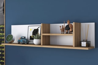 Etagère murale 2 niveaux AE103 - 120 x 25 x 19,8 cm