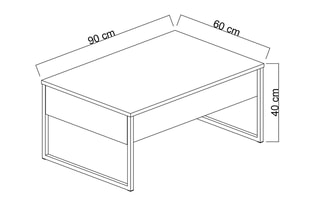 Table basse - 90 x 60 x 40 cm