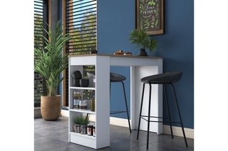 Table haute avec étagère - 120 x 100 x 50 cm