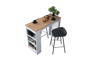 Table haute avec étagère - 120 x 100 x 50 cm