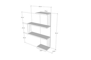 Etagère murale 4 niveaux cambel - 64 x 96 x 19 cm