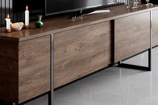 Meuble TV 2 abattants Luxe - 180 x 30 x 50 cm