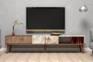 Meuble TV 2 abattants - 180 x 40 x 35 cm