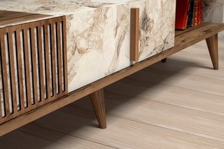 Meuble TV 2 abattants - 180 x 40 x 35 cm