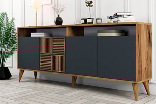 Buffet 4 portes - 180 x 35 x 78,6 cm