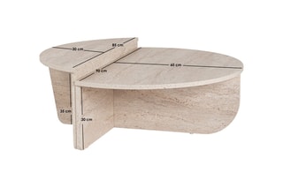 2 tables basses Orion - 90 x 30 x 60 / 85 x 35 x 30 cm