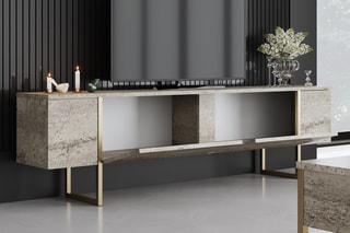 Meuble TV 2 abattants - 180 x 50 x 30 cm