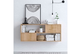 Etagère murale 2 portes - 120 x 50 x 22 cm