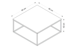 Table basse Loni - 90 x 42 x 90 cm