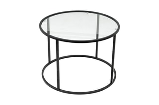 Table basse en verre trempé Berlin - 60 x 43 cm
