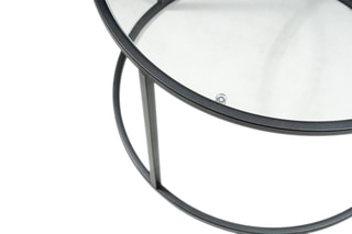 Table basse en verre trempé Berlin - 60 x 43 cm
