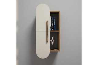 Etagère murale 2 niveaux Rose - 35 x 60 x 22 cm