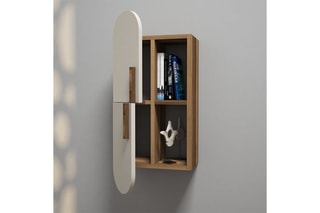 Etagère murale 2 niveaux Rose - 35 x 60 x 22 cm