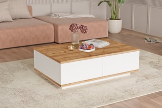 Table basse 2 abattants - 90 x 29 x 60 cm