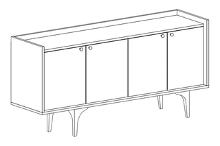 Buffet 4 portes Navi - 150 x 55 x 40 cm