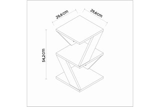 Table d'appoint Albeni - 29,6 x 54,2 x 29,6 cm