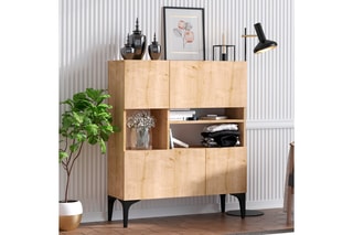 Meuble de rangement 4 portes - 100 x 35 x 125 cm