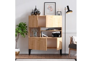 Meuble de rangement 4 portes - 100 x 35 x 125 cm
