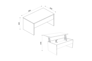 Table basse Akilli - 90 x 45 x 52 cm