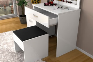 Coiffeuse 3 tiroirs - 35 x 93 x 139 cm