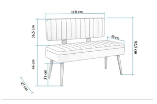Banc-coffre Vina - Beige et imitation pin