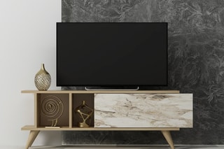 Meuble TV 1 abattant Liberty - 120 x 45 x 30 cm