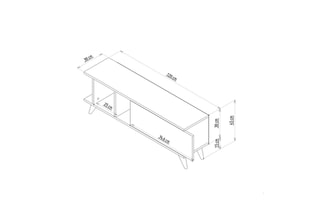Meuble TV 1 abattant Liberty - 120 x 45 x 30 cm