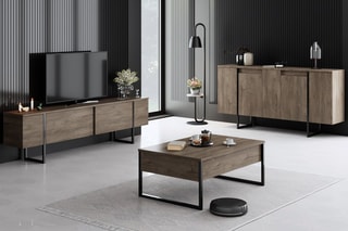 Buffet en noyer - 160 x 35 x 80 cm