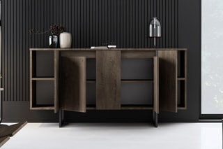 Buffet en noyer - 160 x 35 x 80 cm