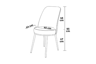 2 chaises Pefa - 45 x 93 x 44 cm