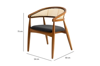 Chaise en bois Lima - 54 x 75 x 50 cm