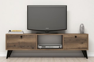 Meuble TV 2 abattants - 138 x 43 x 30 cm