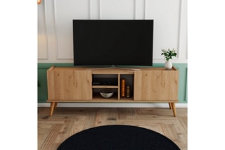 Meuble TV 2 abattants - 150 x 52 x 34 cm