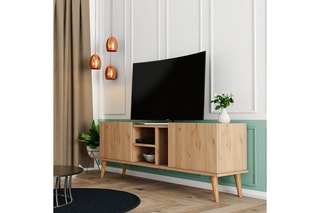 Meuble TV 2 abattants - 150 x 52 x 34 cm