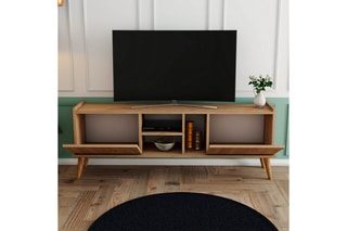 Meuble TV 2 abattants - 150 x 52 x 34 cm