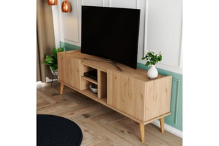 Meuble TV 2 abattants - 150 x 52 x 34 cm