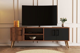 Meuble TV 3 portes - 150 x 52 x 34 cm