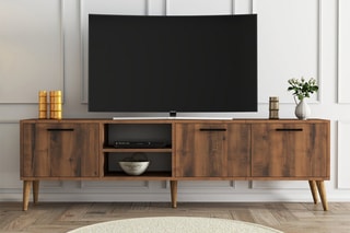 Meuble TV 3 abattants - 180 x 53 x 35 cm