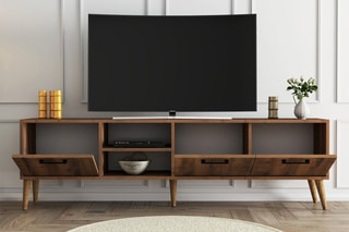 Meuble TV 3 abattants - 180 x 53 x 35 cm
