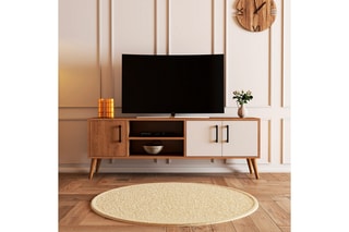 Meuble TV 3 portes - 150 x 52 x 34 cm