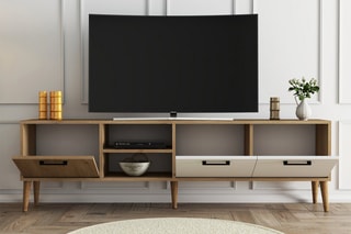 Meuble TV 3 abattants - 180 x 53 x 35 cm
