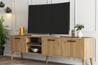 Meuble TV 3 abattants - 180 x 53 x 35 cm